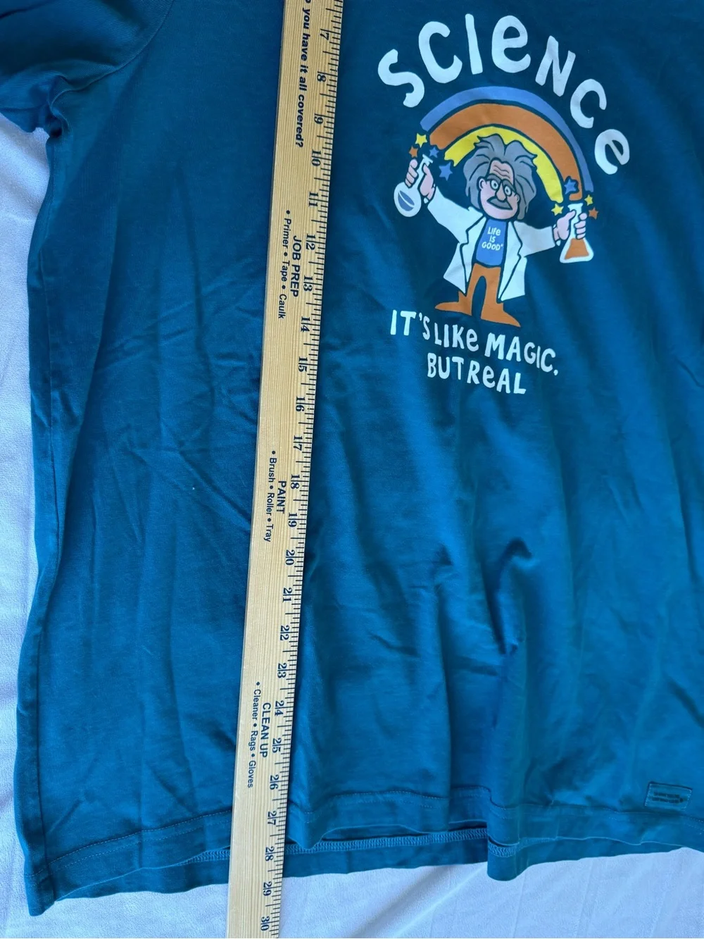 Life is Good Science Is Like Magic Short Sleeve Crusher Tee‎ adult XXL teacher